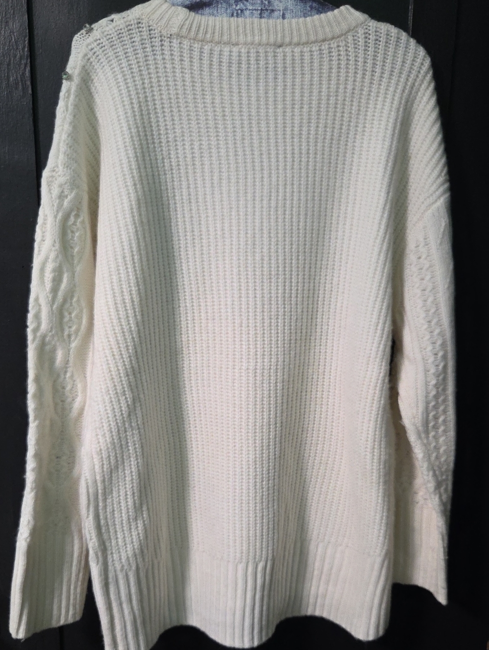 Express Rhinestone Cable Knit Sweater - Picture 4 of 4